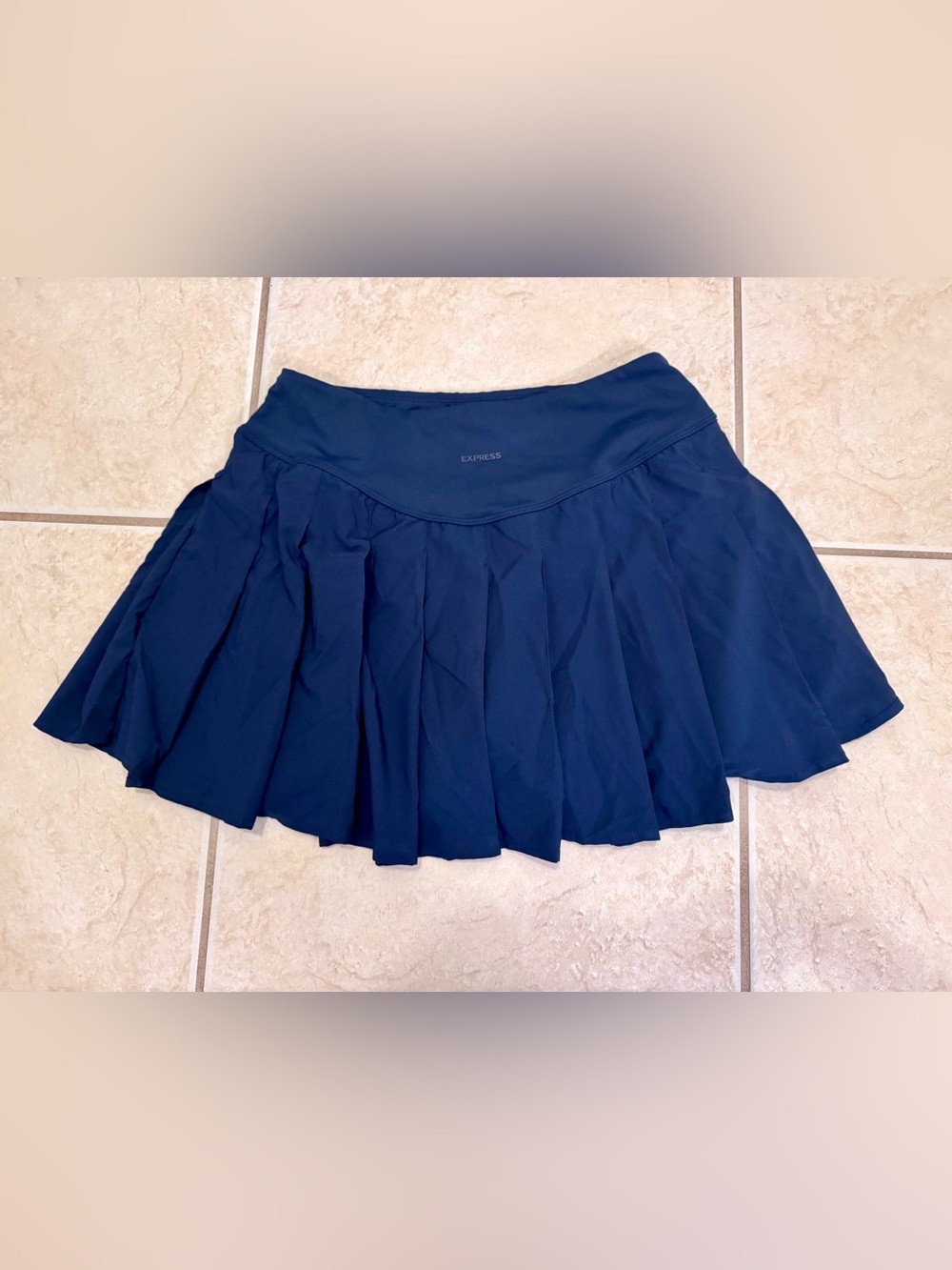 Express Navy Pleated Tennis Skirt